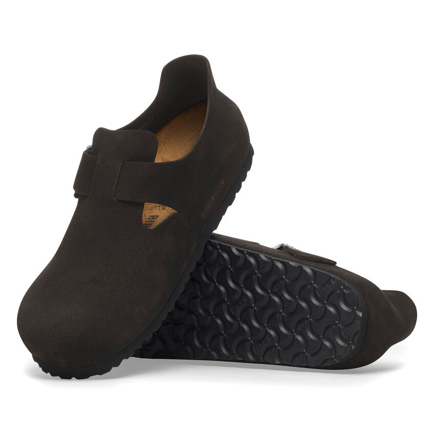 London Classic Footbed : Black Suede