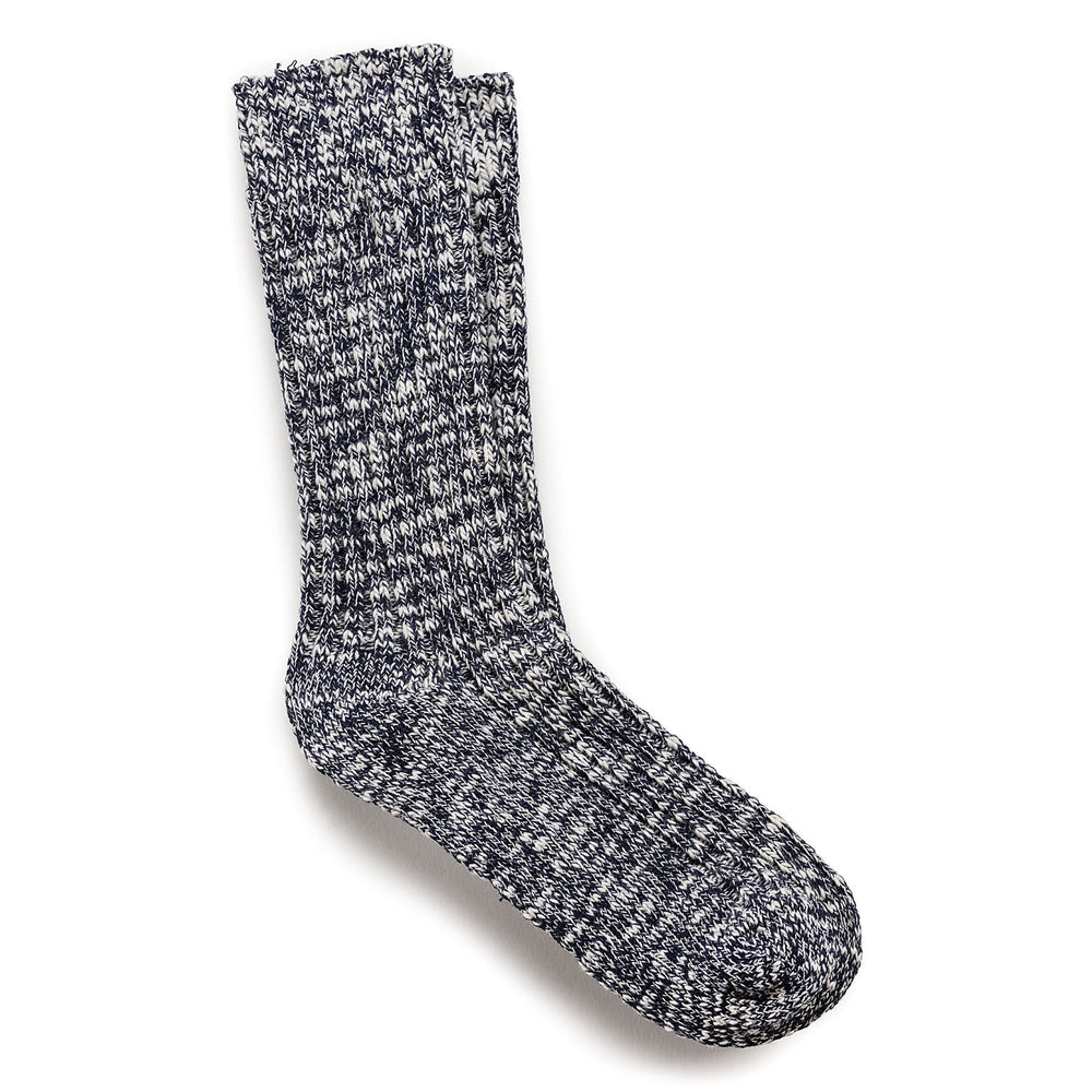 Cotton Slub Sock : Blue/White