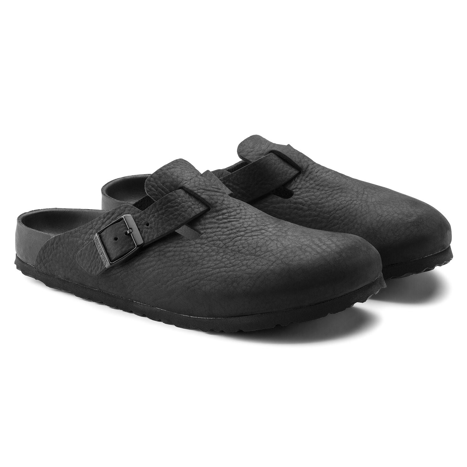 Boston Classic Footbed Black Exquisite Nubuck Complete Birkenstock