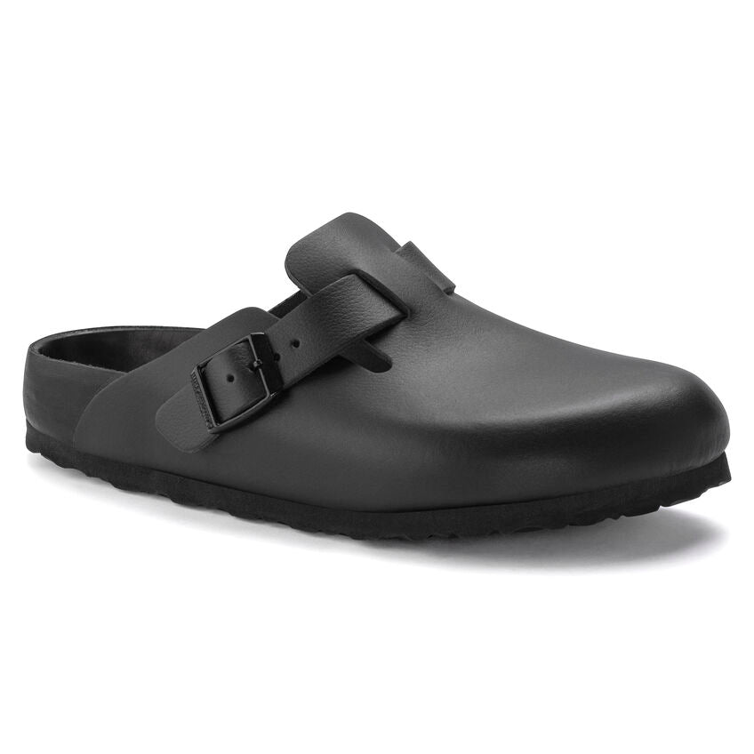 Boston Classic Footbed : Black Exquisite Smooth Leather